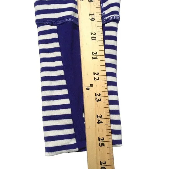 Lululemon In Stride Jacket Pigment Blue White Narrow Bold Stripe Women Size 4 - Picture 9 of 16